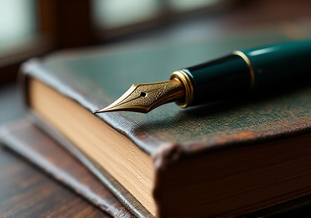 Close-up of a legal quill and vintage law books representing meticulous compliance